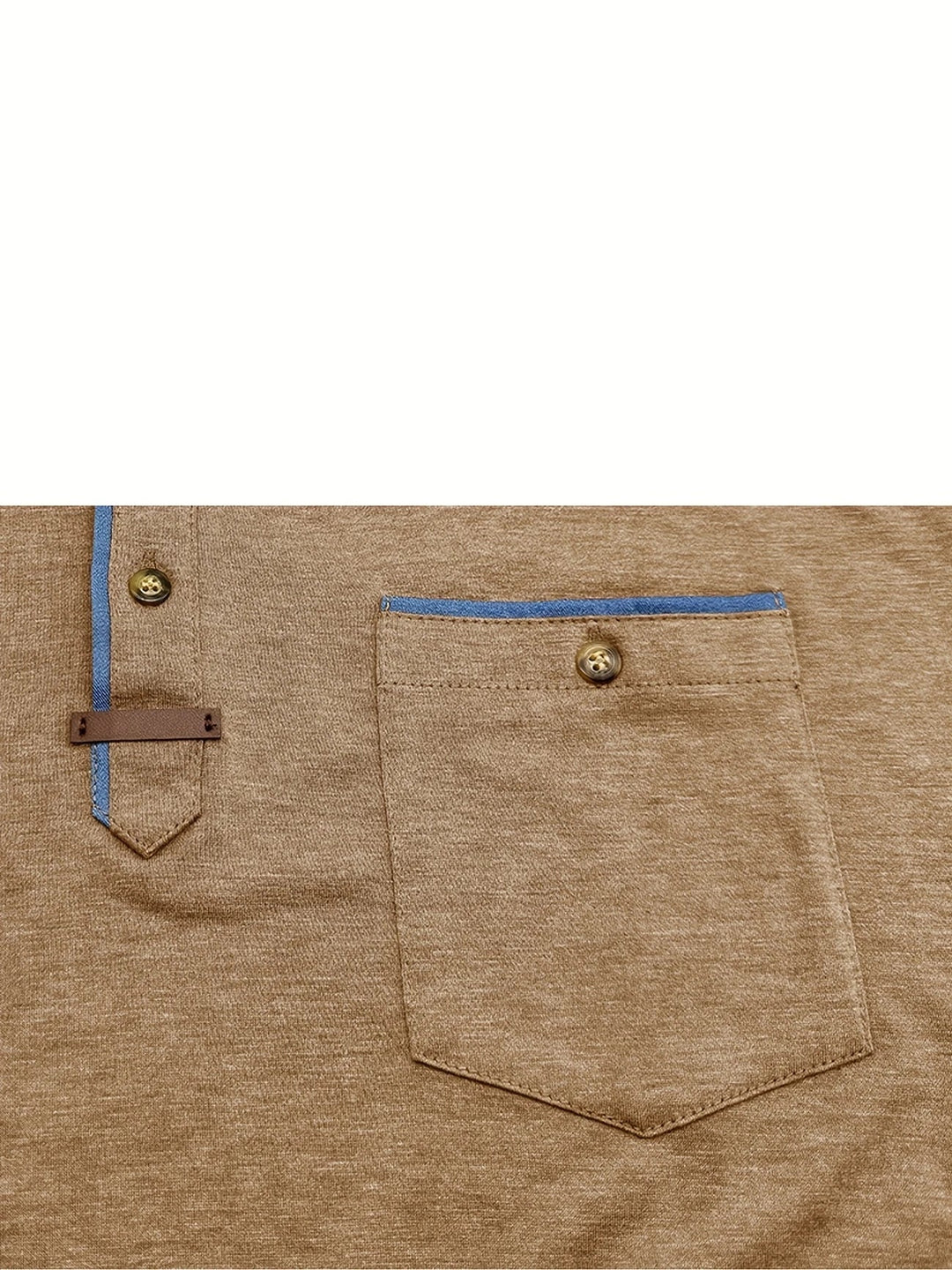 Camiseta elegante de cuello redondo con bolsillo