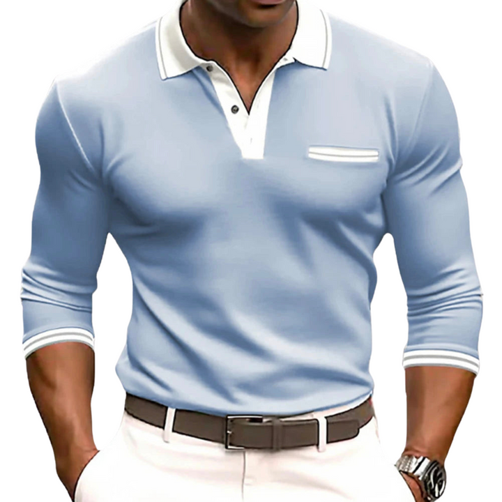 Camisa con elegantes detalles en contraste