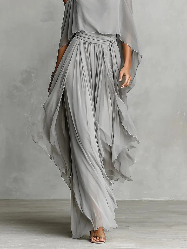 Renata | Set fluido grigio due pezzi