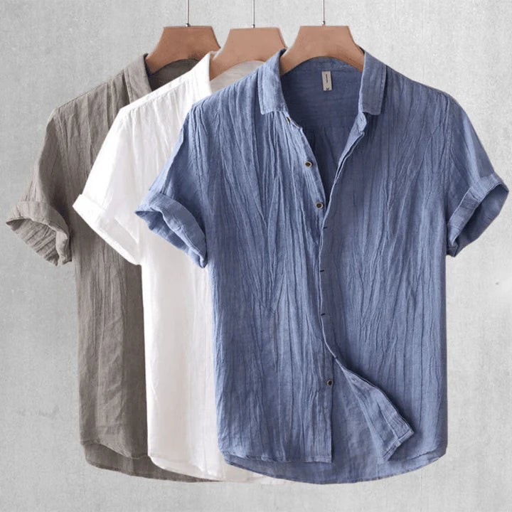 Camisa elegante de manga corta con botones