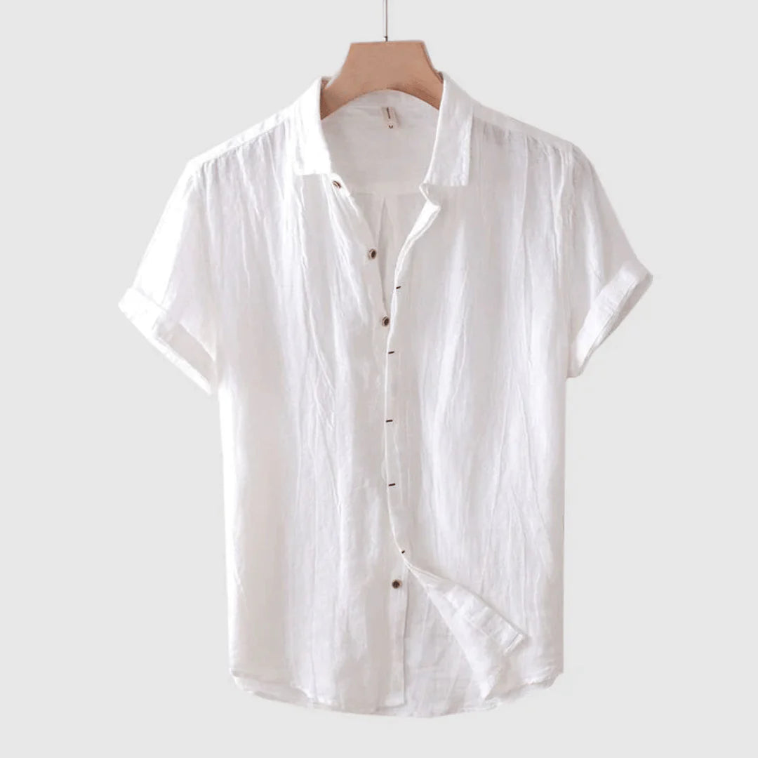 Camisa elegante de manga corta con botones