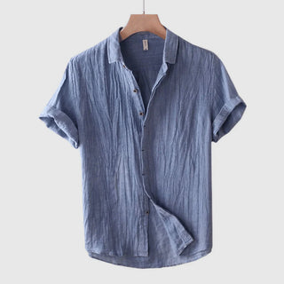 Camisa elegante de manga corta con botones